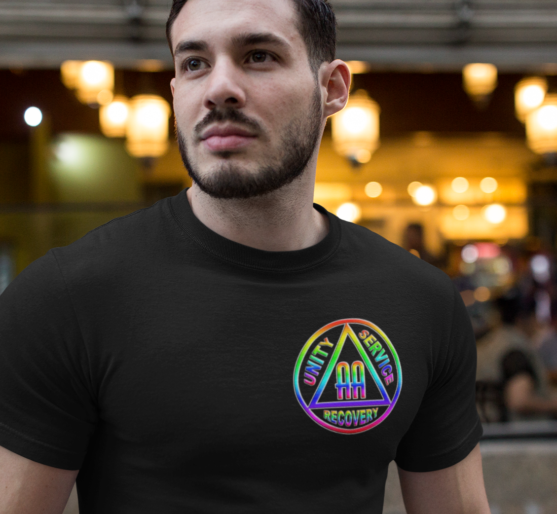 AA - 4" AA Rainbow Symbol Tee
