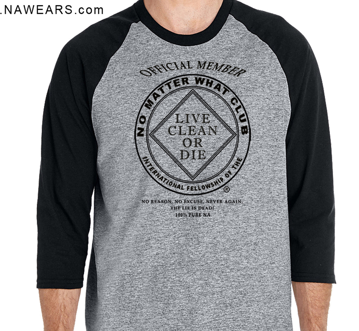 No Matter What Club 3/4 Sleeve Tee CLEARANCE