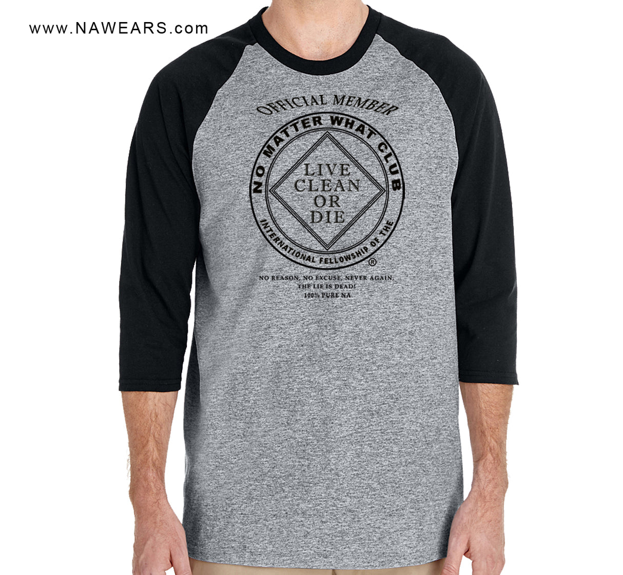 No Matter What Club 3/4 Sleeve Tee CLEARANCE
