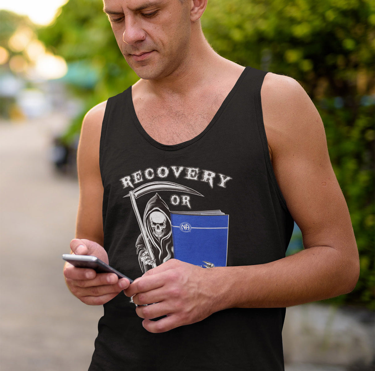 Recovery Or Relapse Reaper NA dtg Tank Top