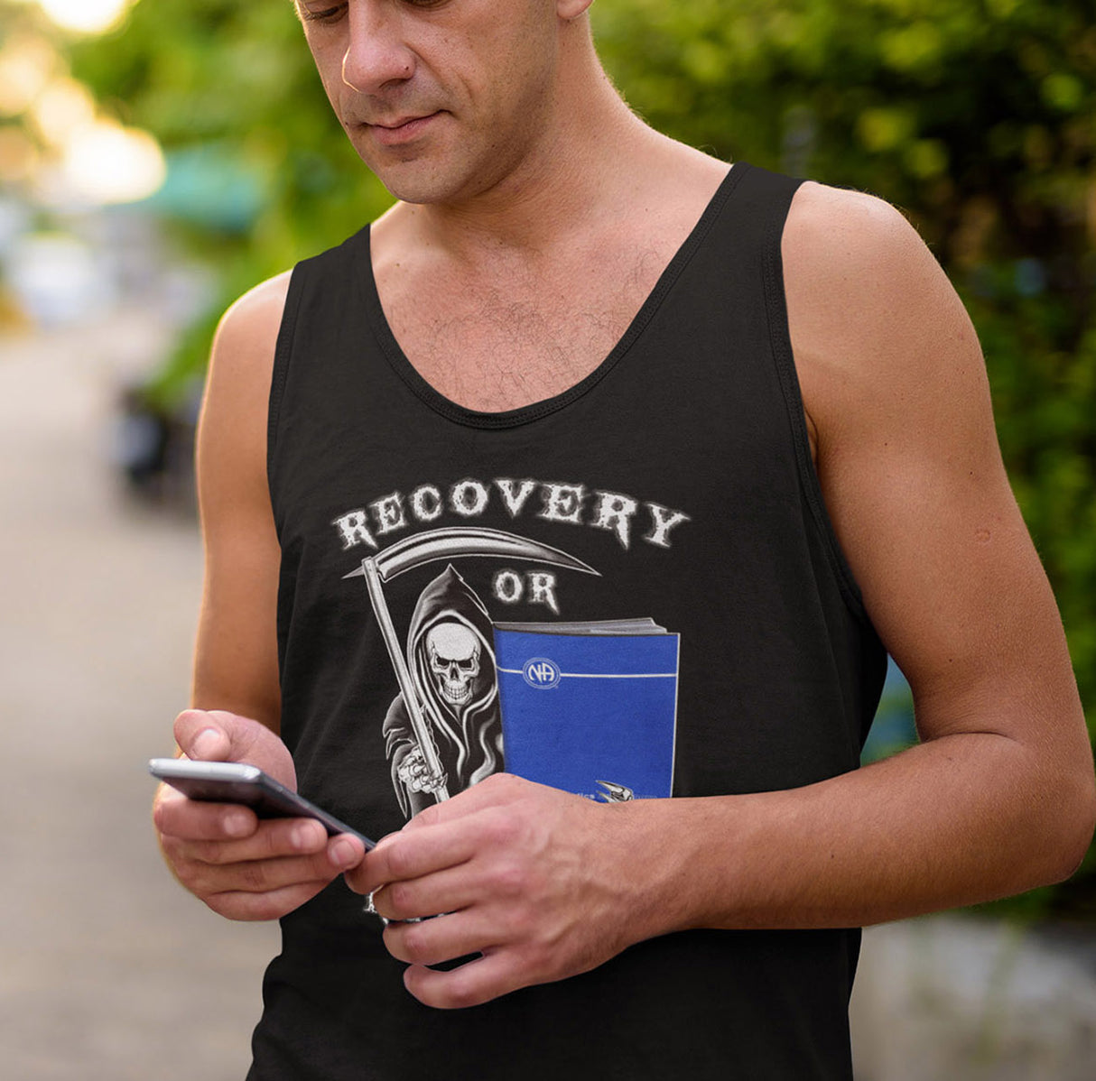Recovery Or Relapse Reaper NA dtg Tank Top