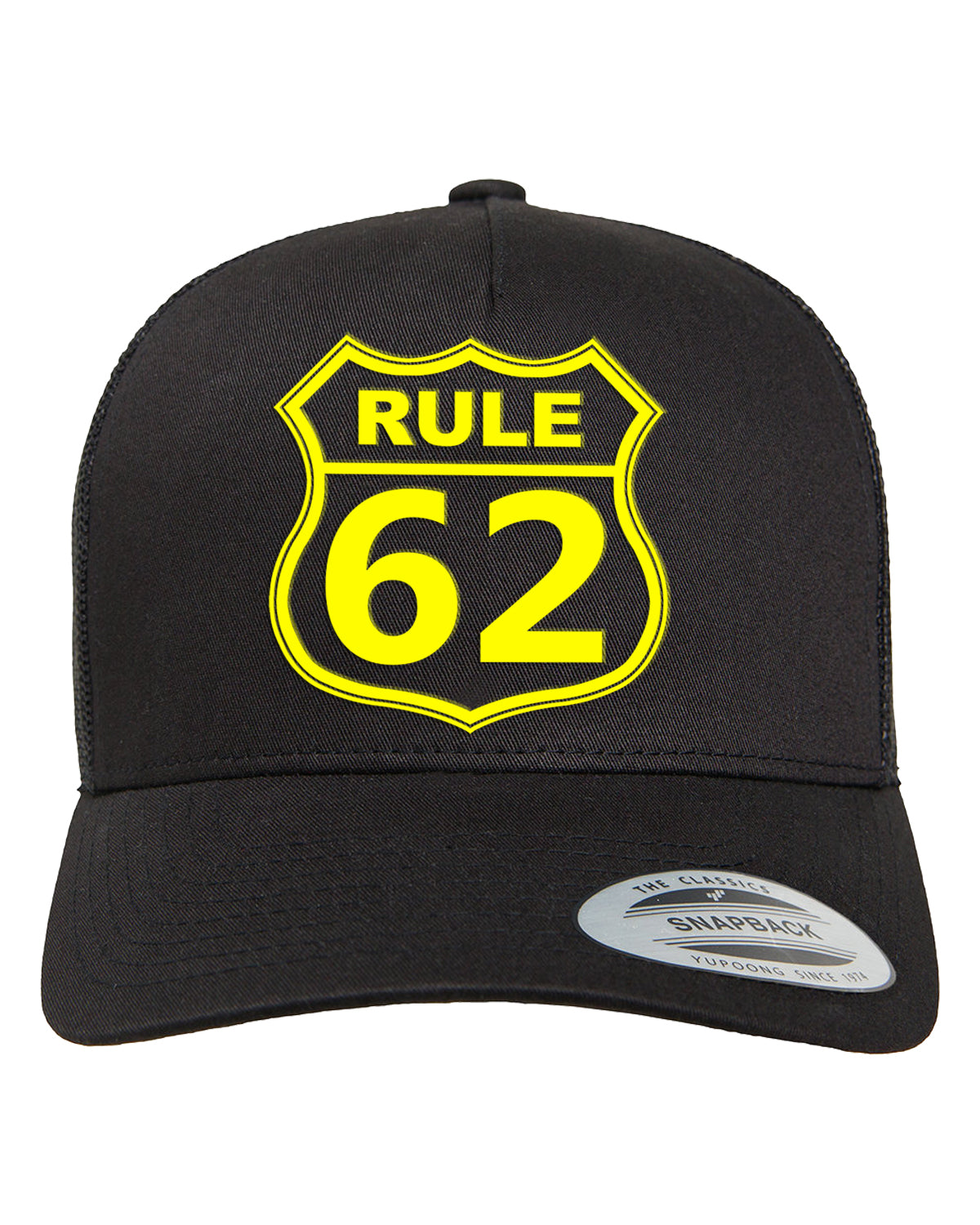 Trucker Cap - Rule 62 Black & Yellow