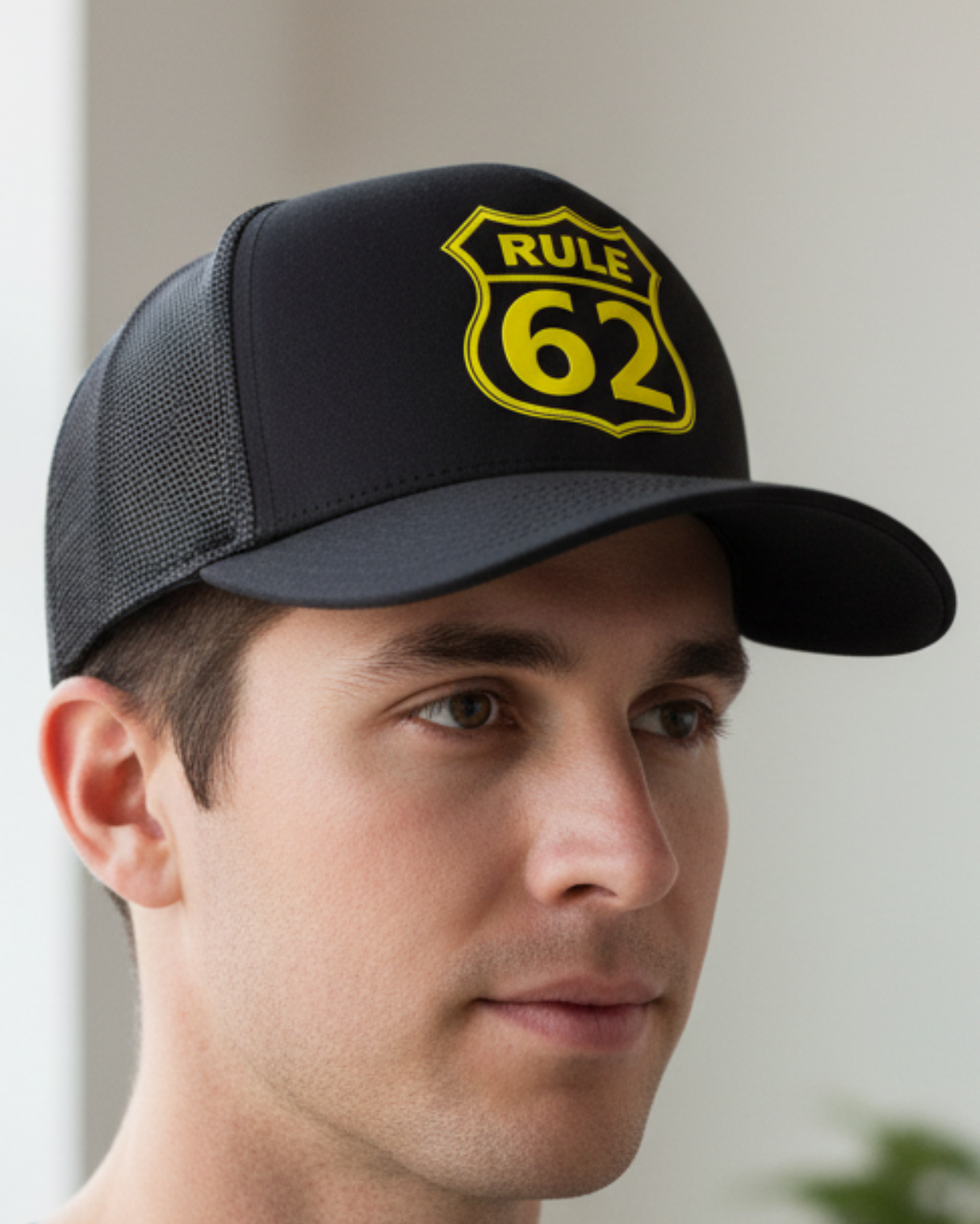Trucker Cap - Rule 62 Black & Yellow