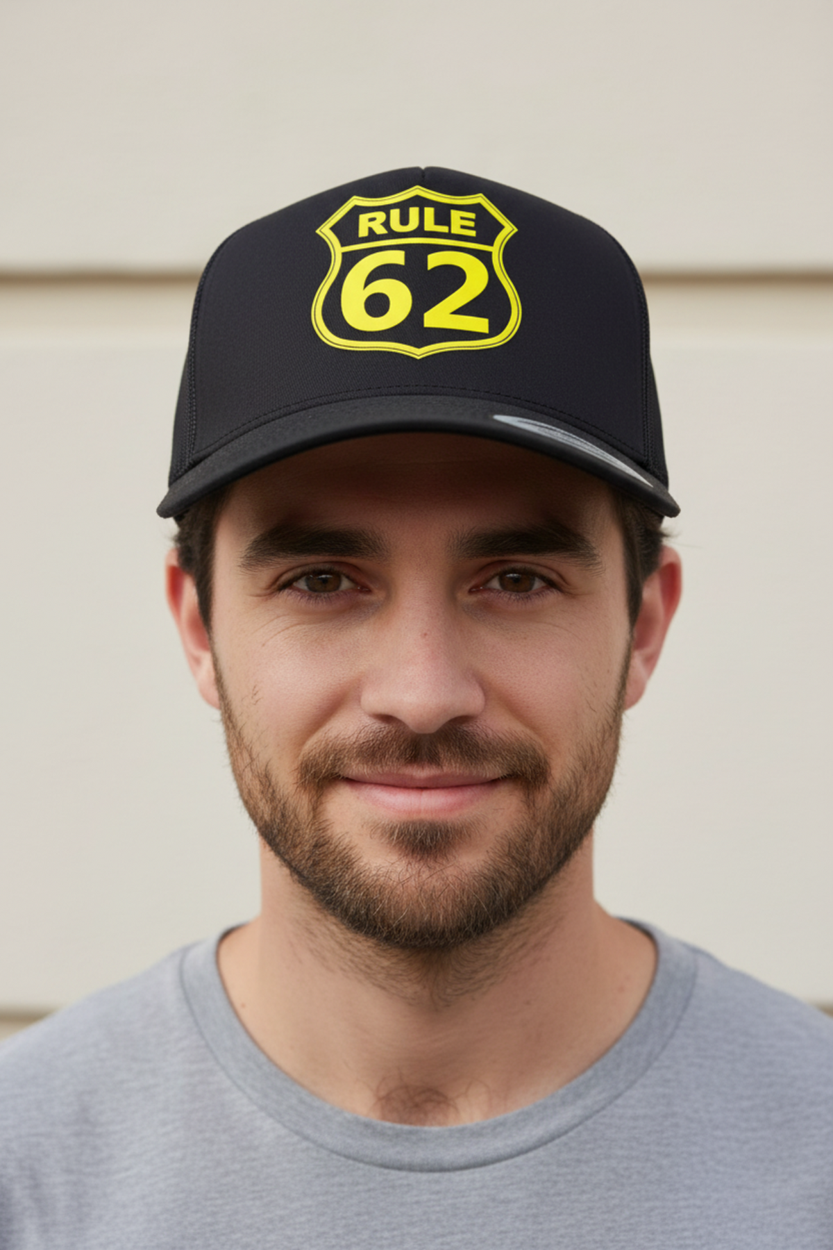 Trucker Cap - Rule 62 Black & Yellow