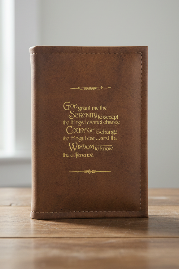 Cover-AA Single Book Cover with Serenity Prayer