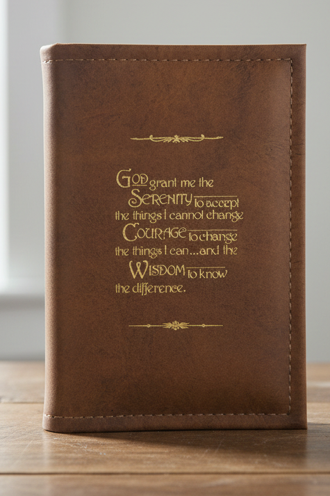 Cover-AA Single Book Cover with Serenity Prayer