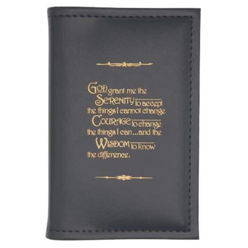 Cover-AA Small Single Book Cover for Mini Big Book or 12n12 or 24 Hours a Day-Hdbk with Serenity Prayer