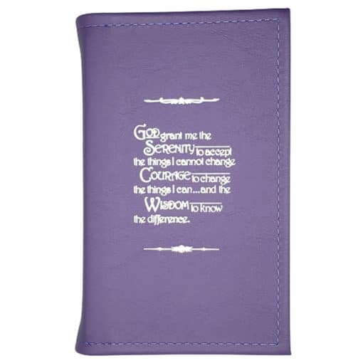 Cover-AA Small Single Book Cover for Mini Big Book or 12n12 or 24 Hours a Day-Hdbk with Serenity Prayer