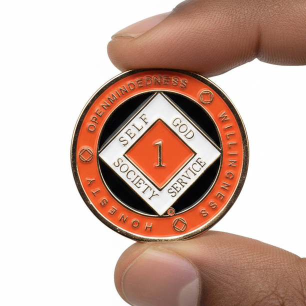 Recovery Medallion - Red 1-50Yr