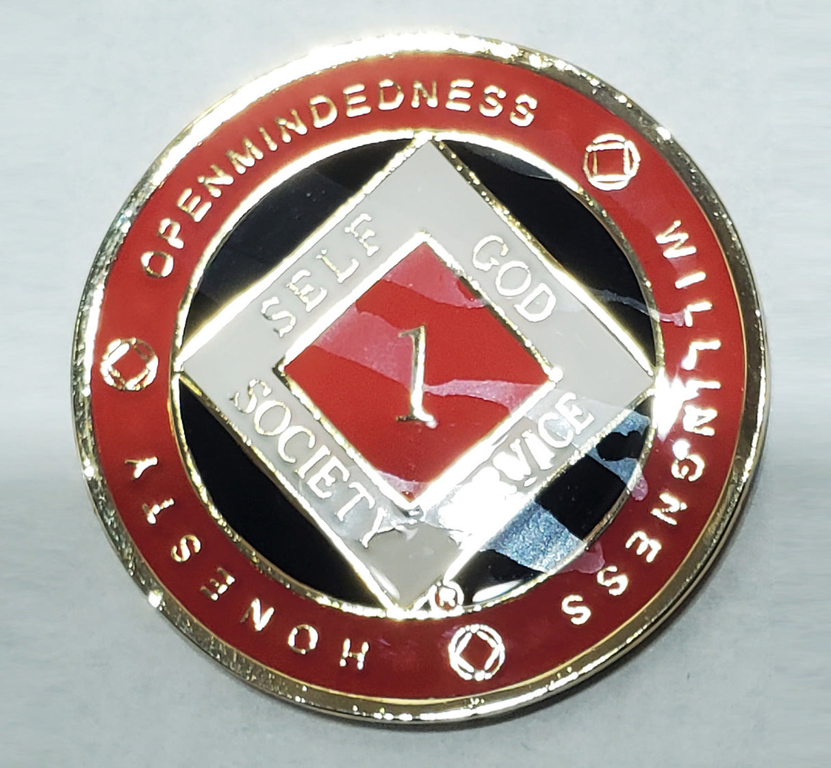 Recovery Medallion - Red 1-50Yr