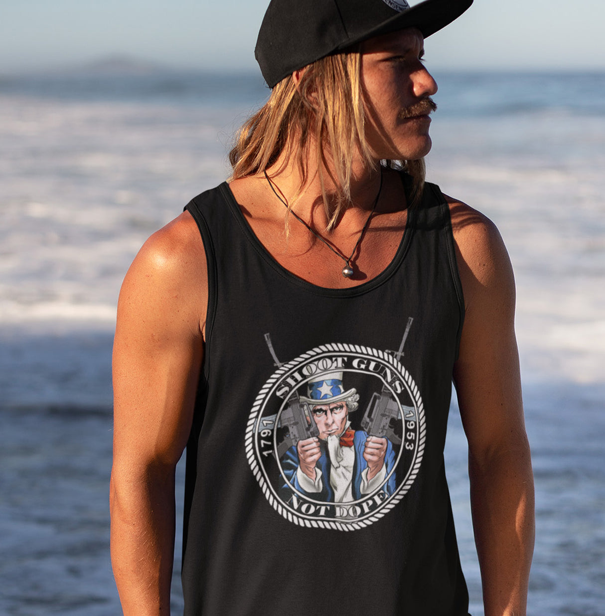 Shoot Guns Not Dope NA dtg Tank Top