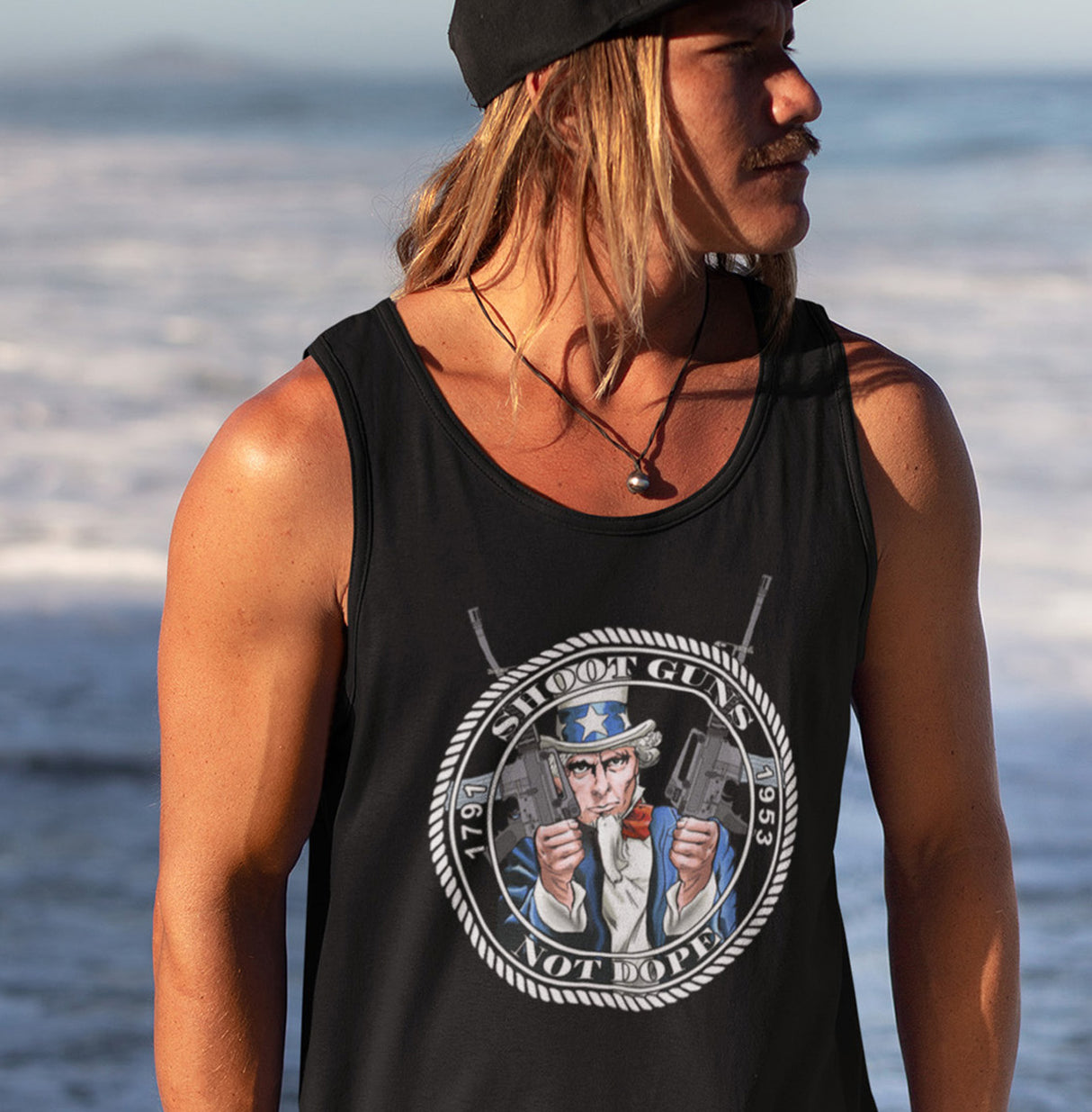 Shoot Guns Not Dope NA dtg Tank Top