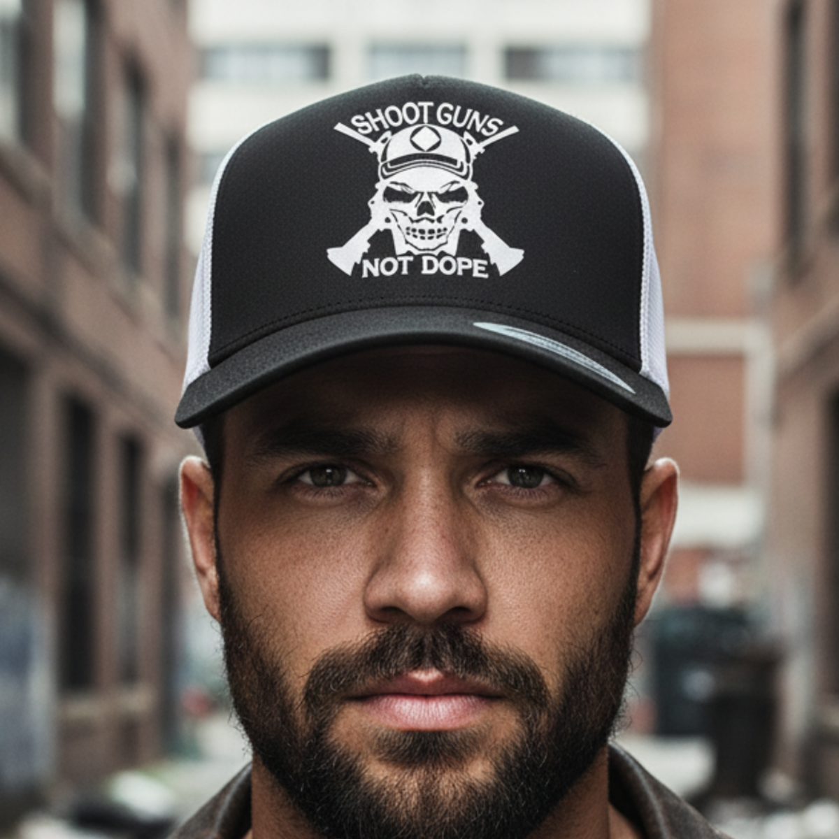 Trucker Cap- Shoot Guns Not Dope