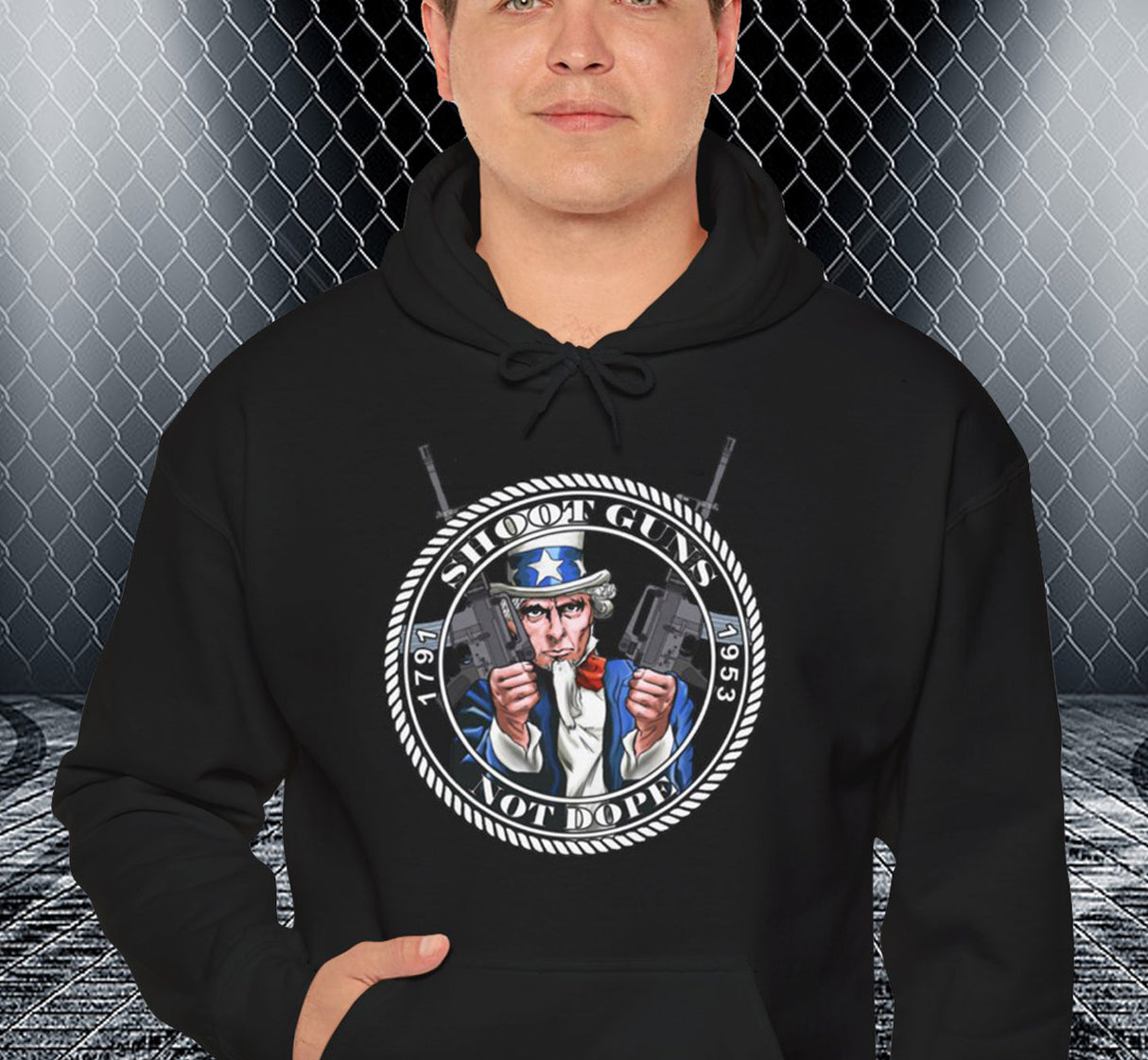 Shoot Guns Not Dope dtg Hoodie