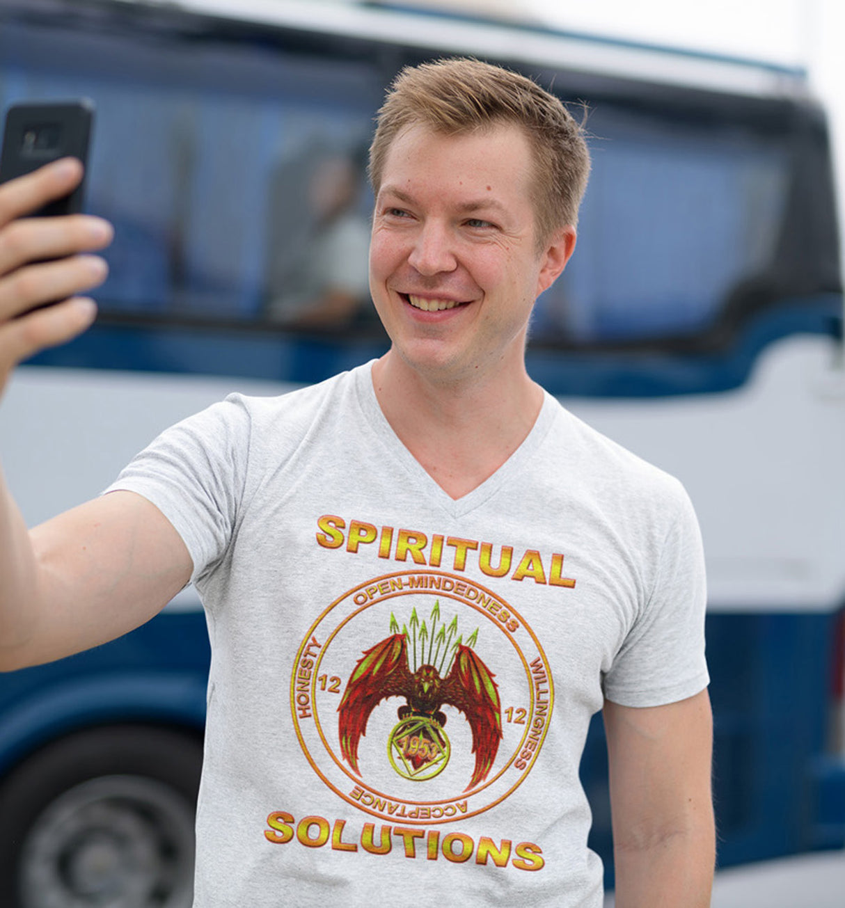 Spiritual Solutions V. 2 dtg V-Neck Tee