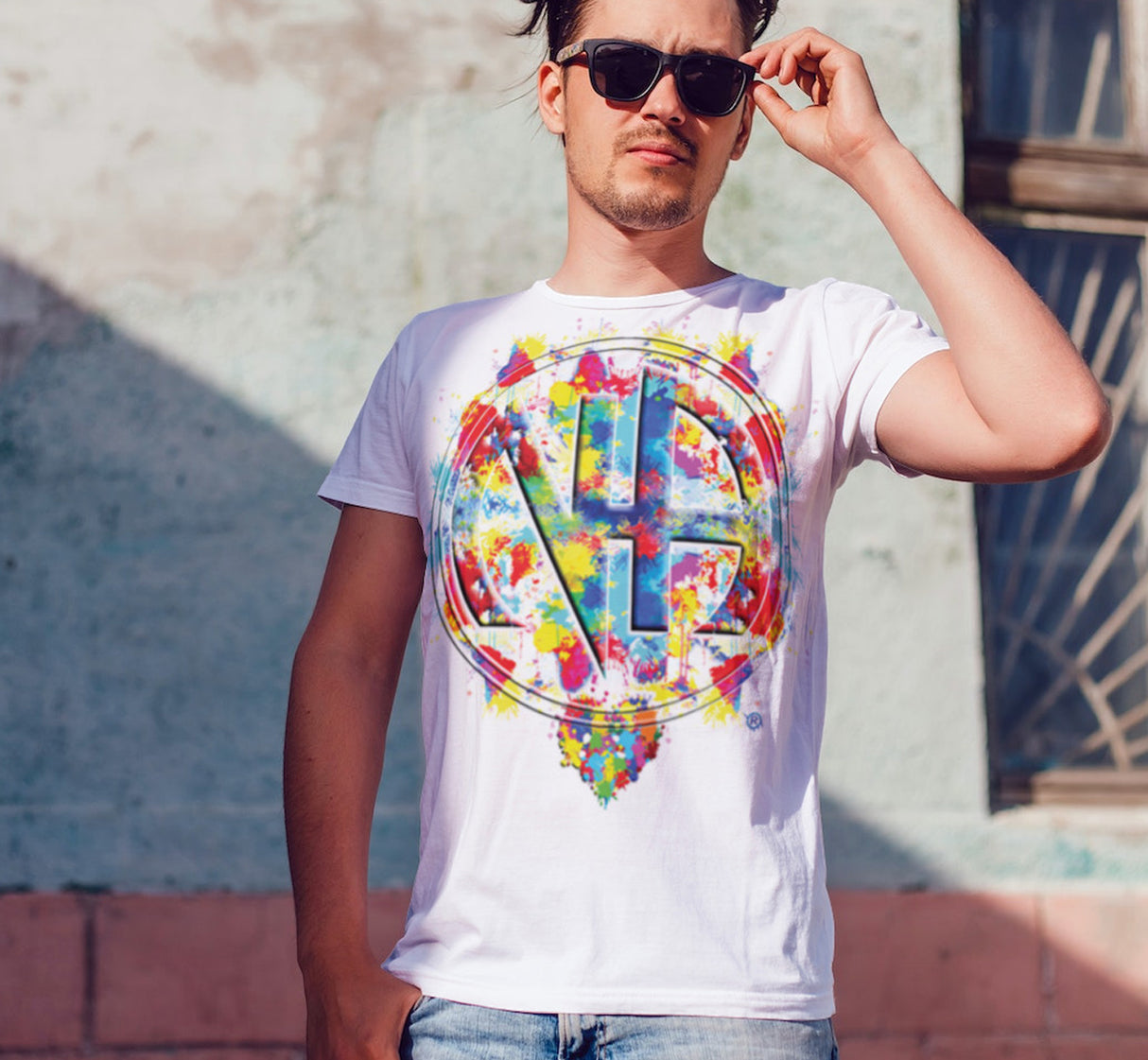 Splattered NA Symbol SS/LS Tee