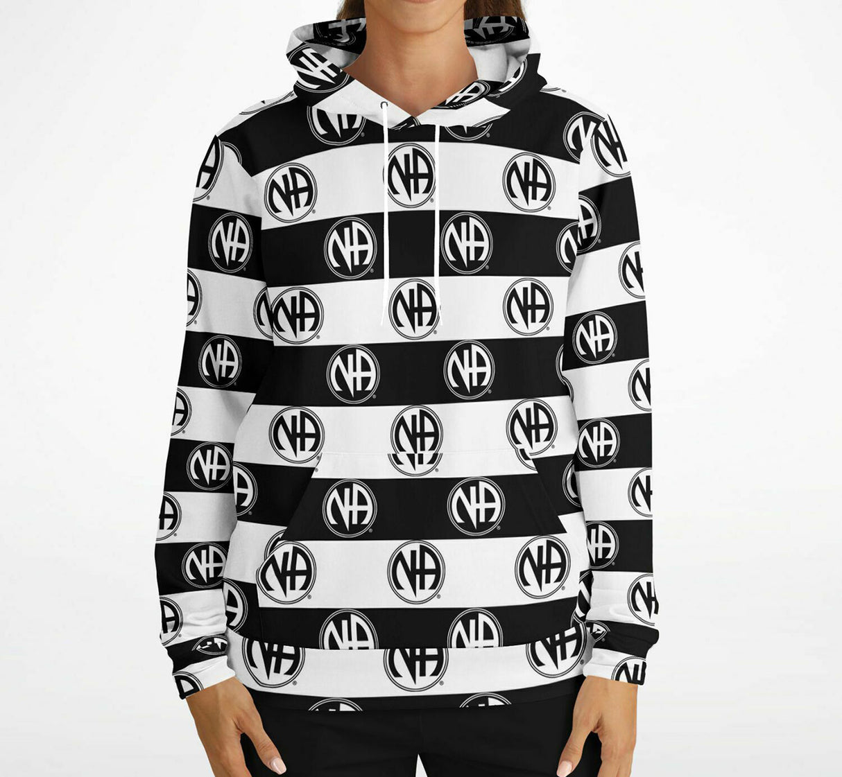 Striped NA Symbol V.1 AOP Hoodie