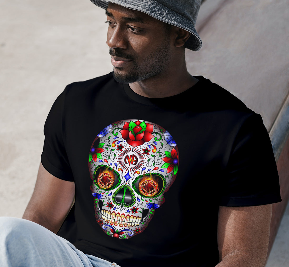 NA Sugar Skull dtg Tee