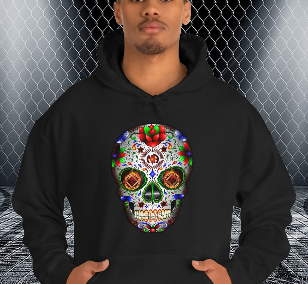 NA Sugar Skull dtg Hoodie