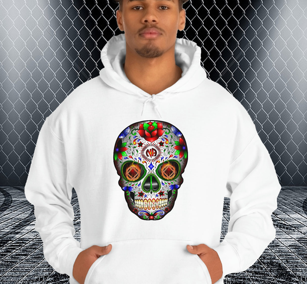 NA Sugar Skull dtg Hoodie