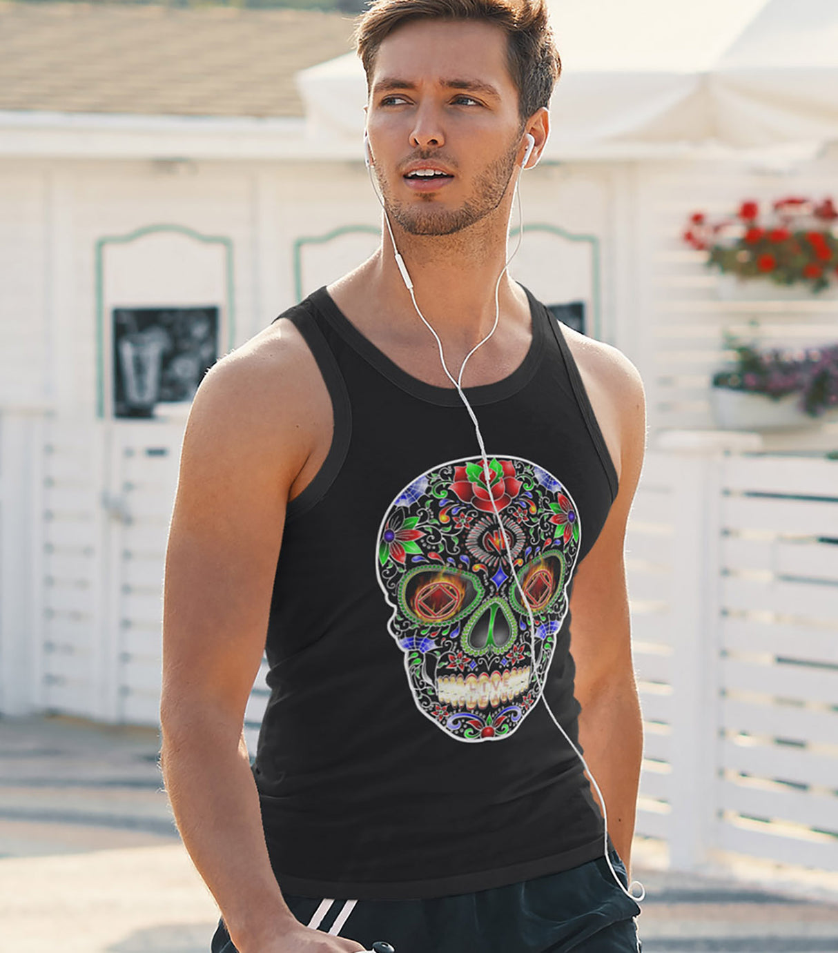 Sugar Skull Inverted NA dtg Tank Top