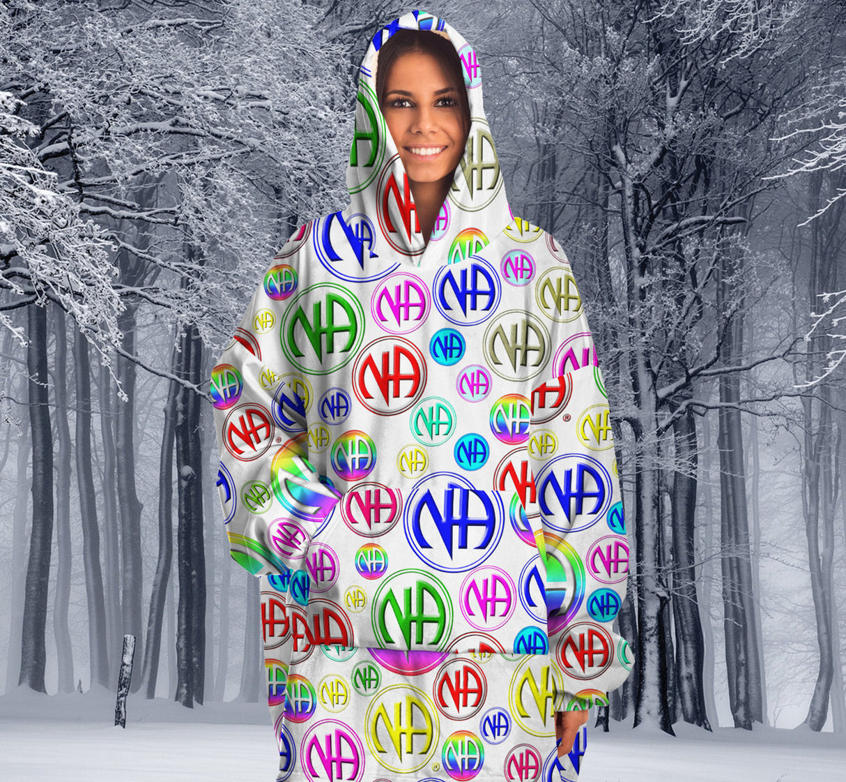 Symbol Burst Snug Hoodie - AOP