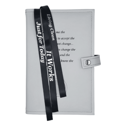 Cover-NA Triple Book Cover with Serenity Prayer and Coin Holder