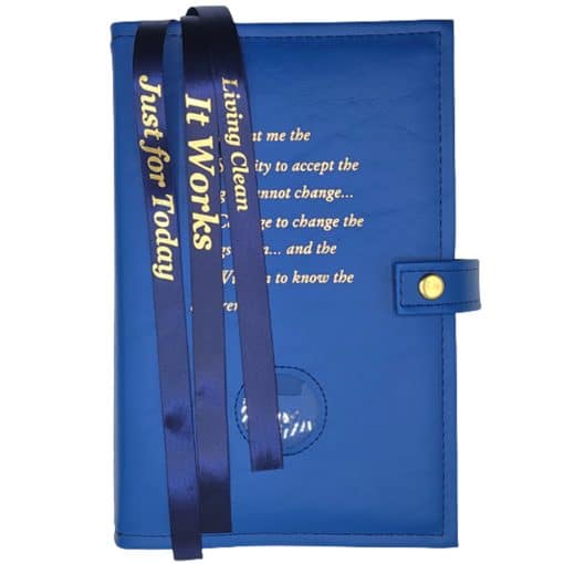 Cover-NA Triple Book Cover with Serenity Prayer and Coin Holder