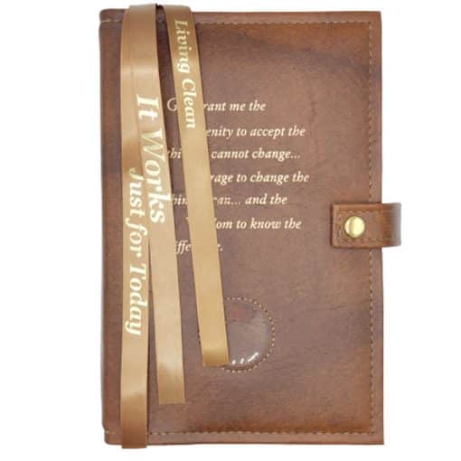 Cover-NA Triple Book Cover with Serenity Prayer and Coin Holder