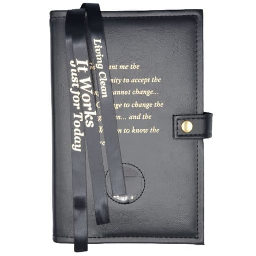 Cover-NA Triple Book Cover with Serenity Prayer and Coin Holder