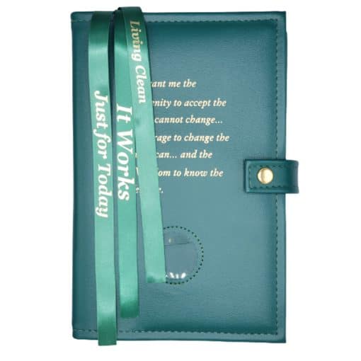 Cover-NA Triple Book Cover with Serenity Prayer and Coin Holder