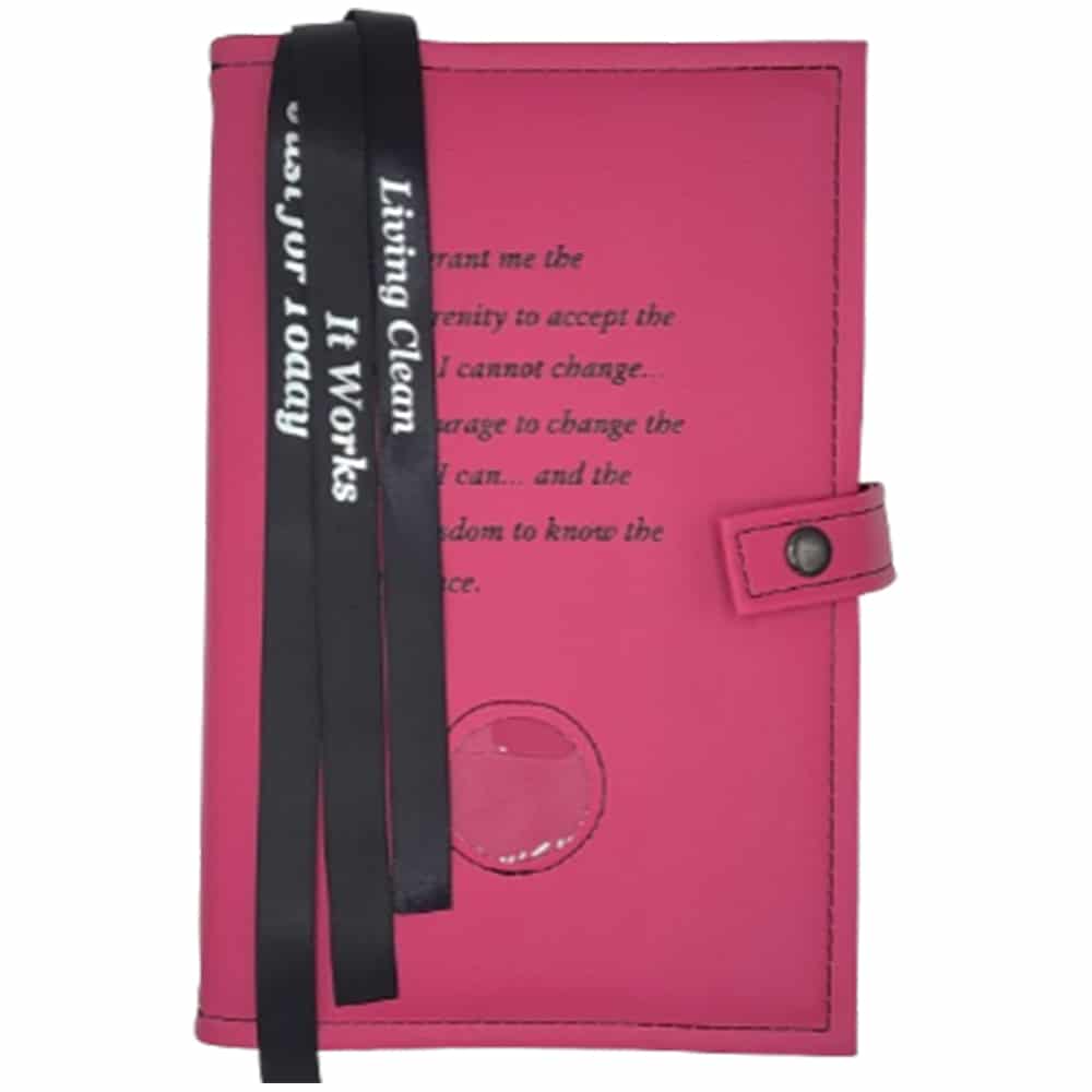 Cover-NA Triple Book Cover with Serenity Prayer and Coin Holder