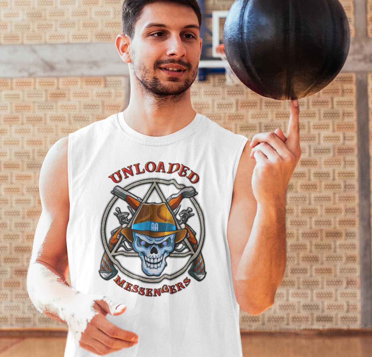 AA Unloaded Messenger dtg Tank Top