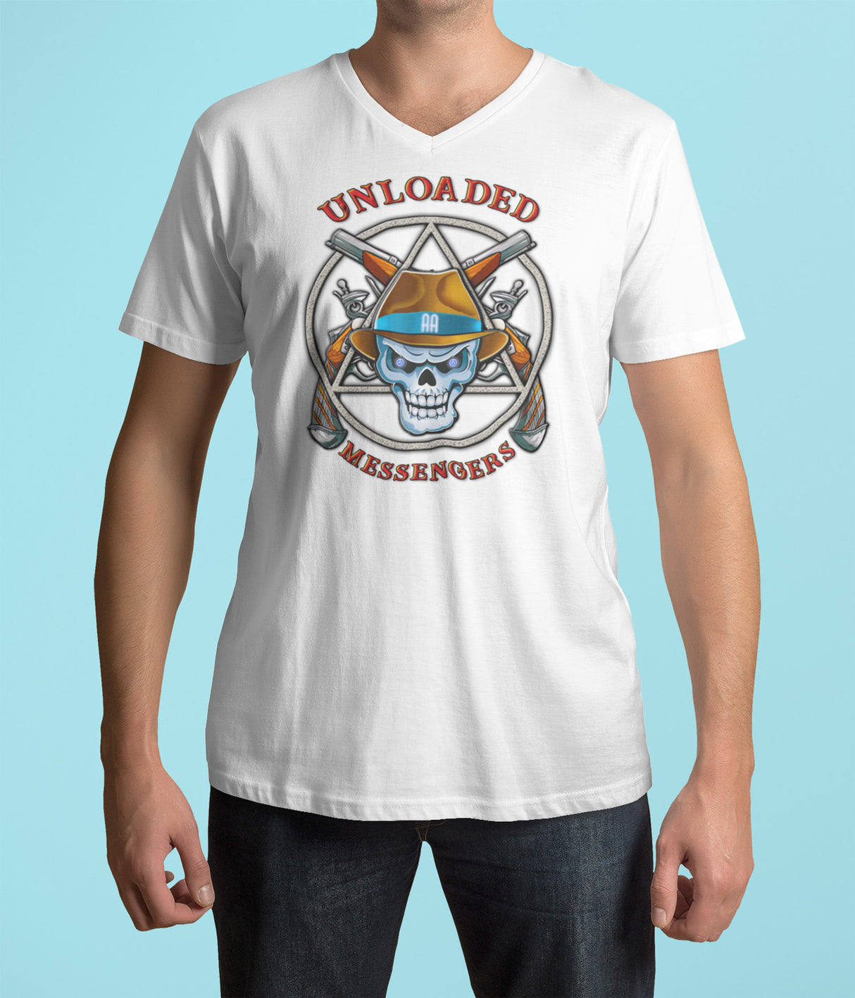 Unloaded Messenger AA V-Neck Tee