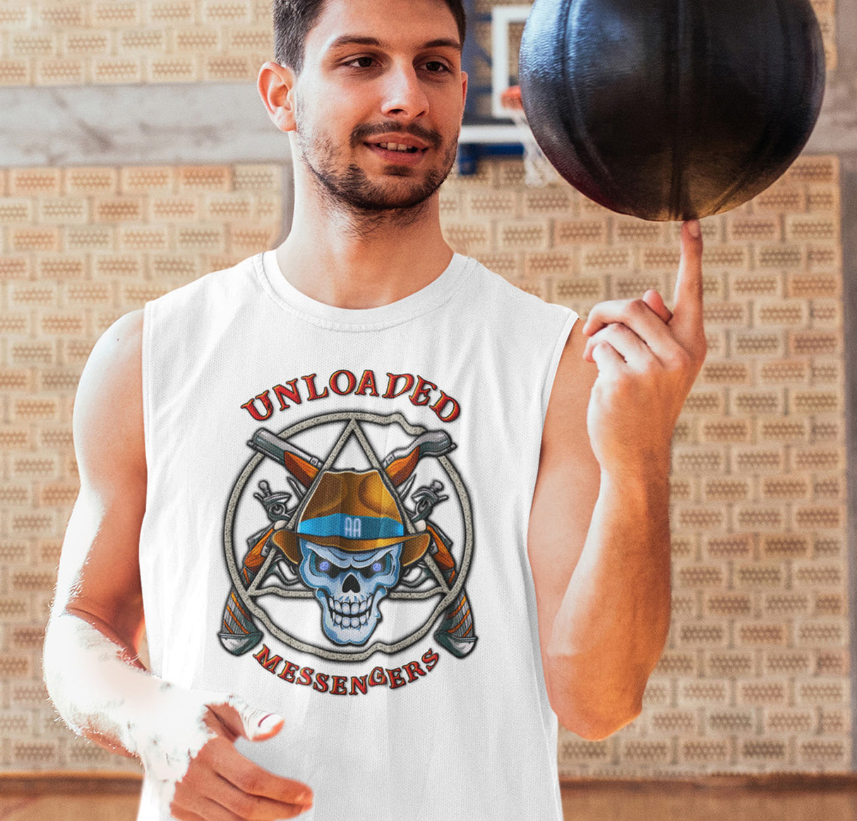 AA Unloaded Messenger dtg Tank Top