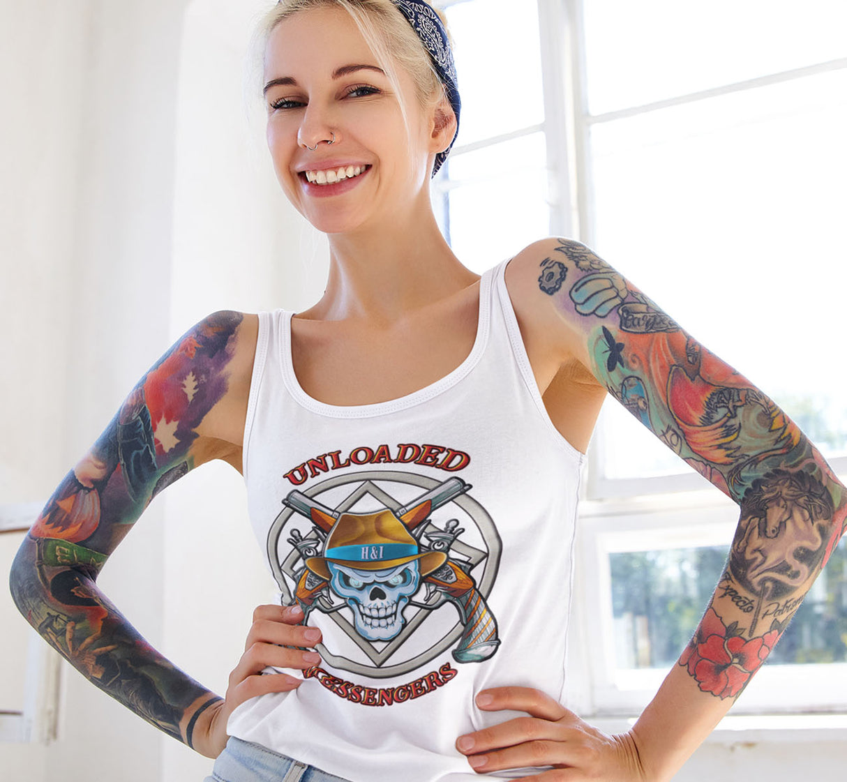 Unloaded Messenger NA Racerback Tank