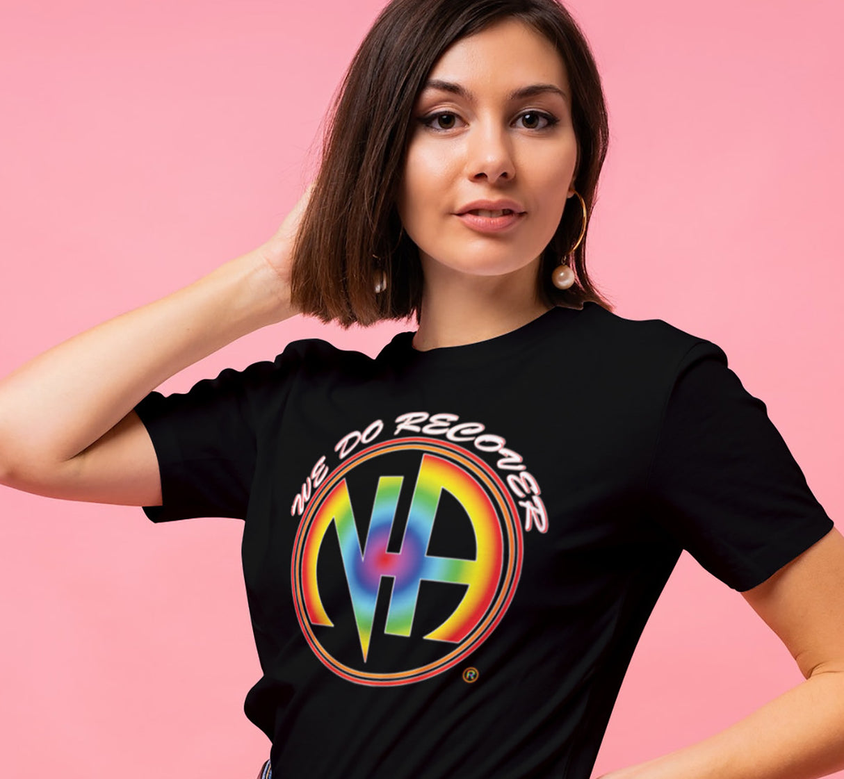 ldTs- We Do Recover Rainbow Women's Tee