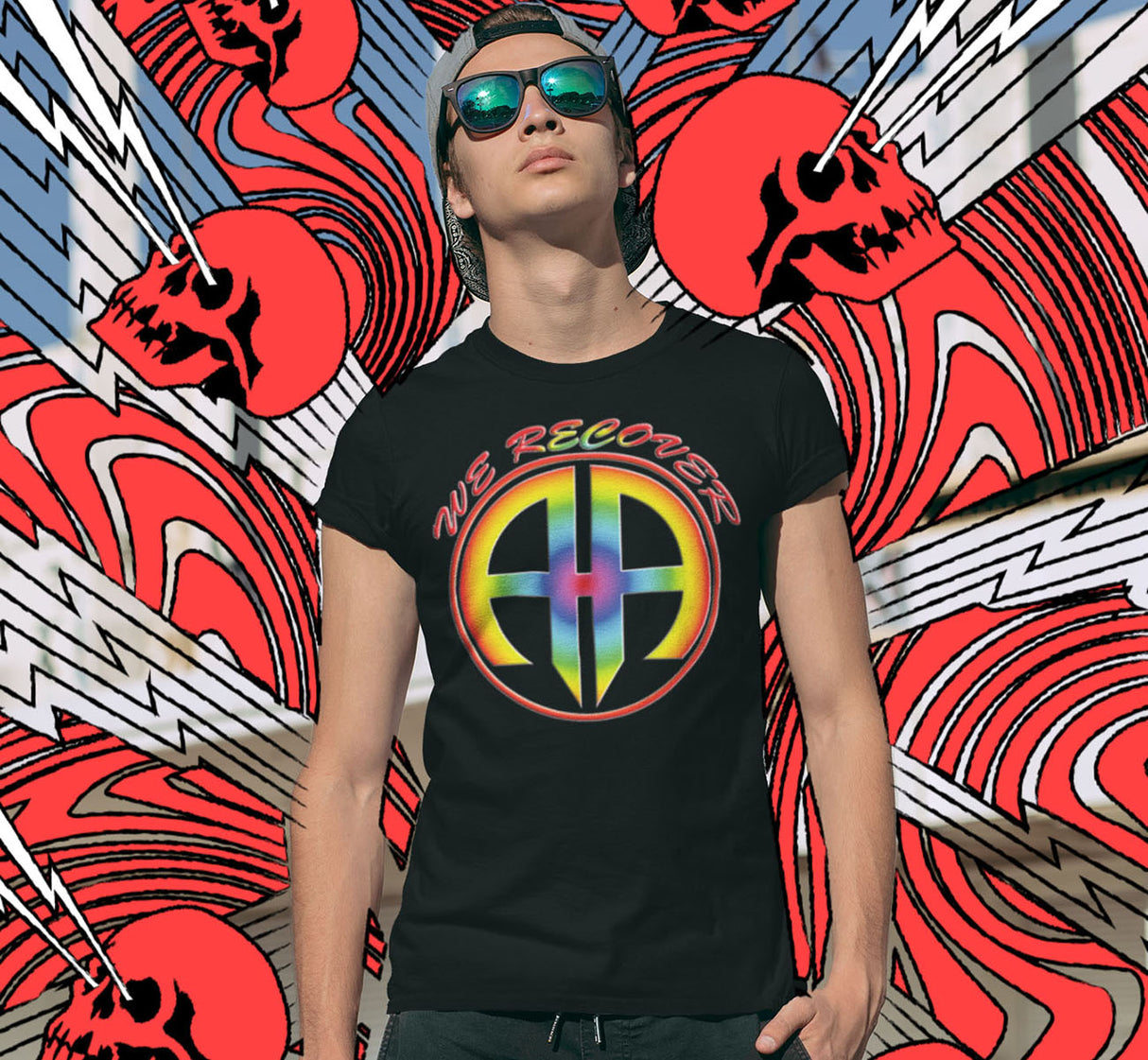AA- We Recover Rainbow AA dtg Tee