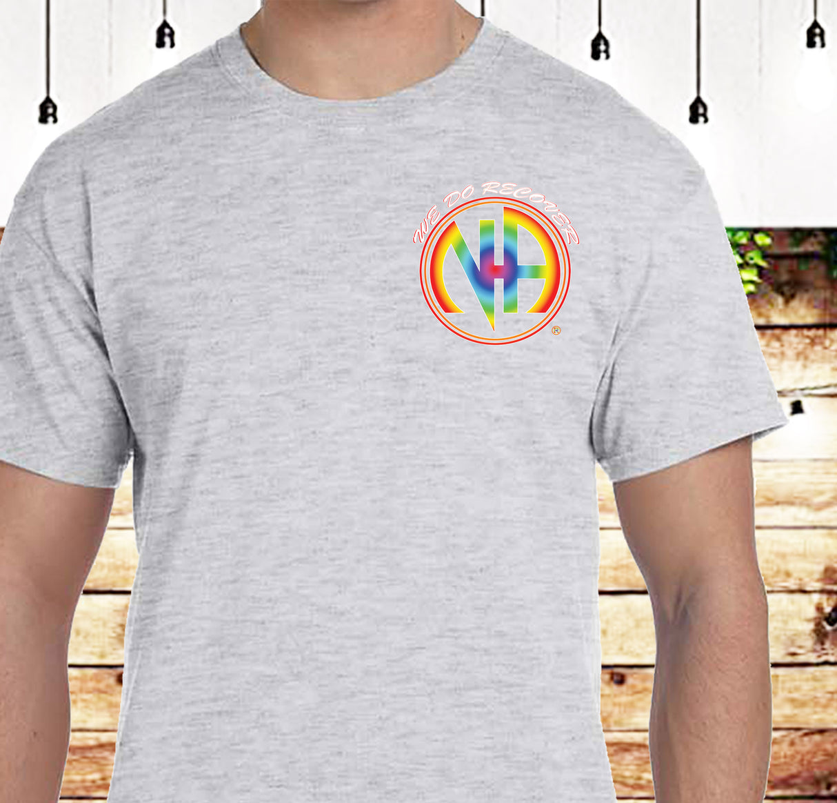3" NA We Recover Rainbow Tee