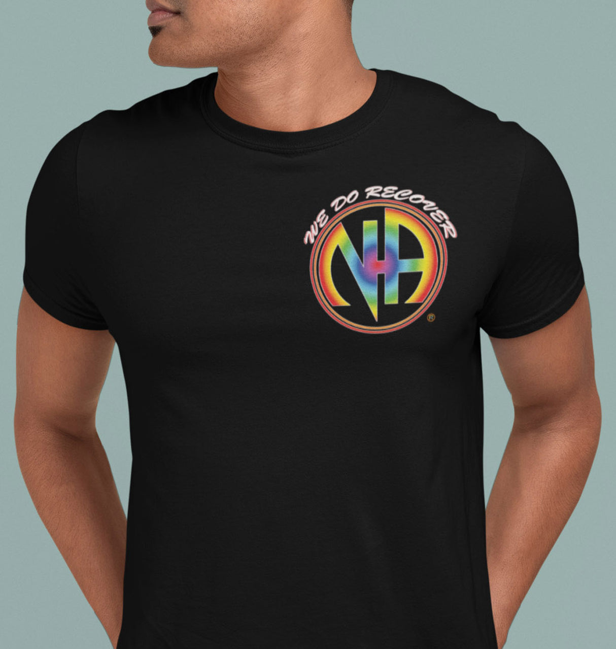 3" NA We Recover Rainbow Tee