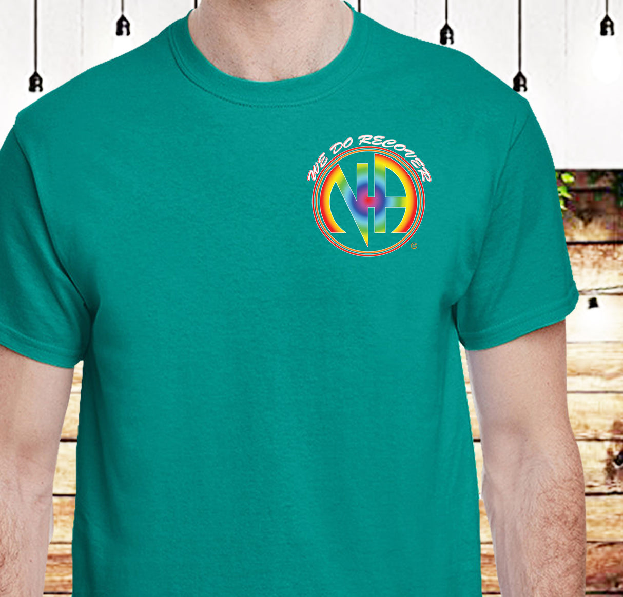 3" NA We Recover Rainbow Tee