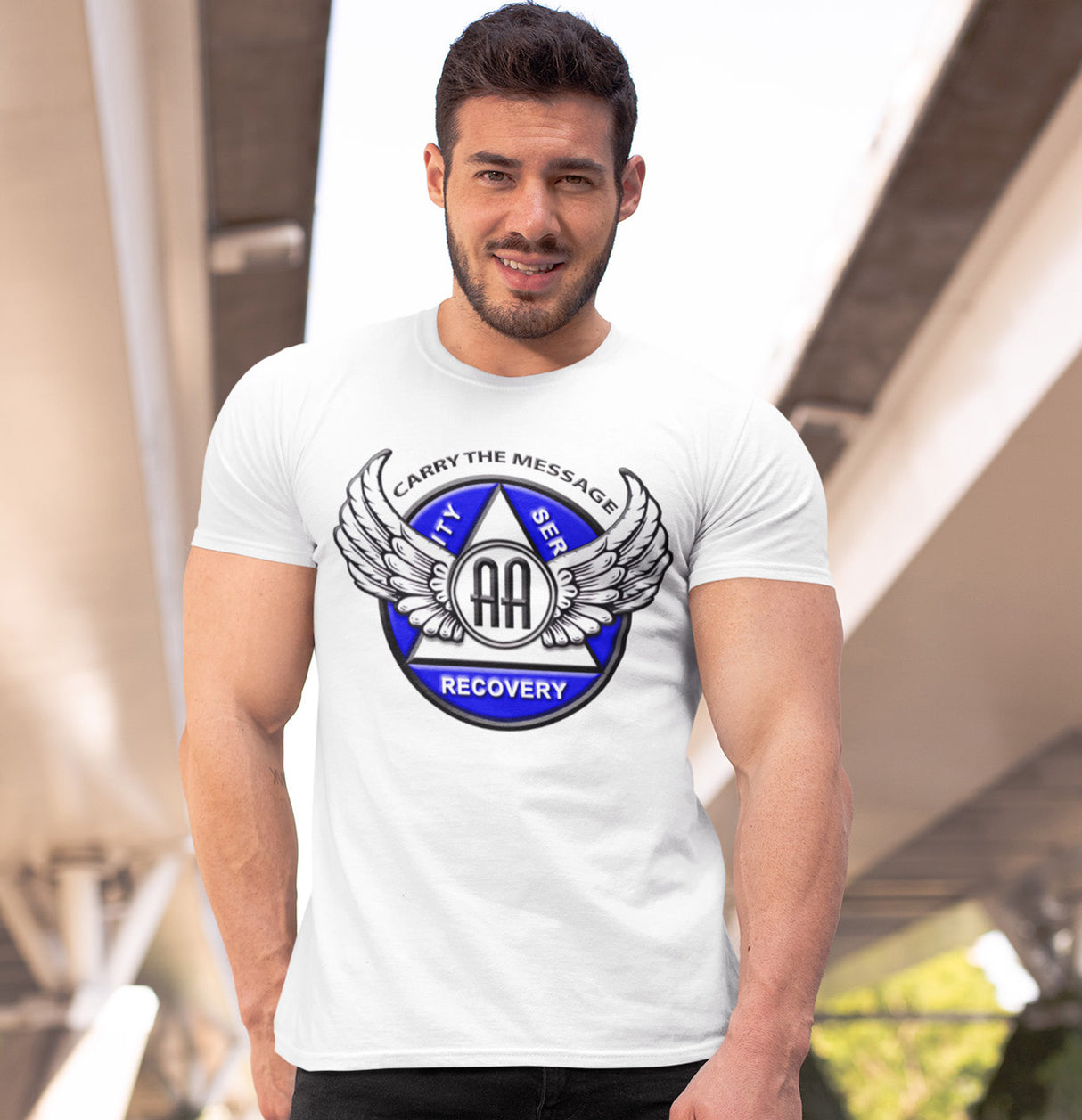 Winged AA Symbol AA dtg Tee