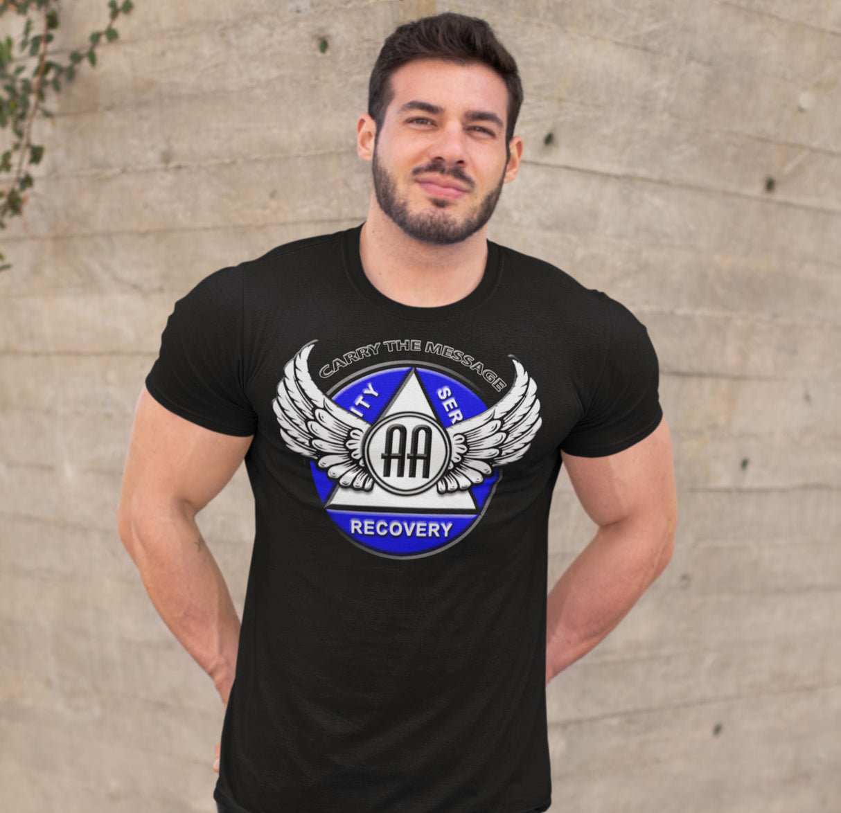 Winged AA Symbol AA dtg Tee