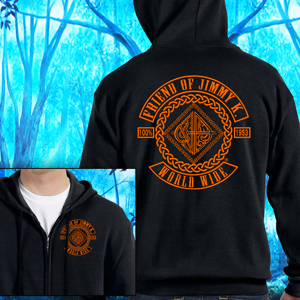 NAWEARS, Narcotics Anonymous Hoodie FRIEND OF JIMMY K V.2 ZipUp