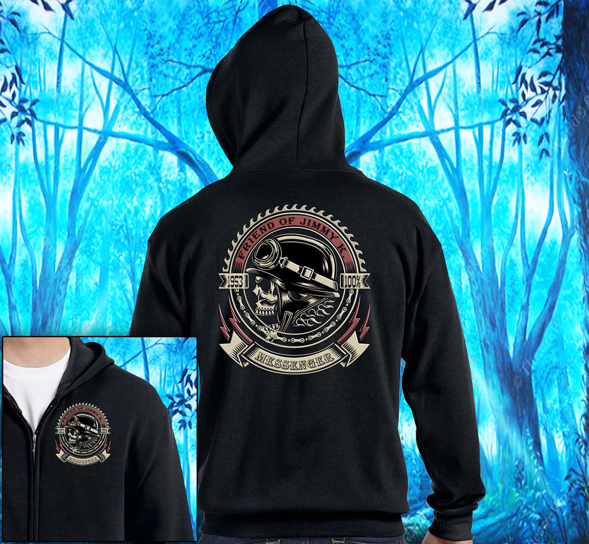 Jimmy K Messenger Zip-Up Hoodie