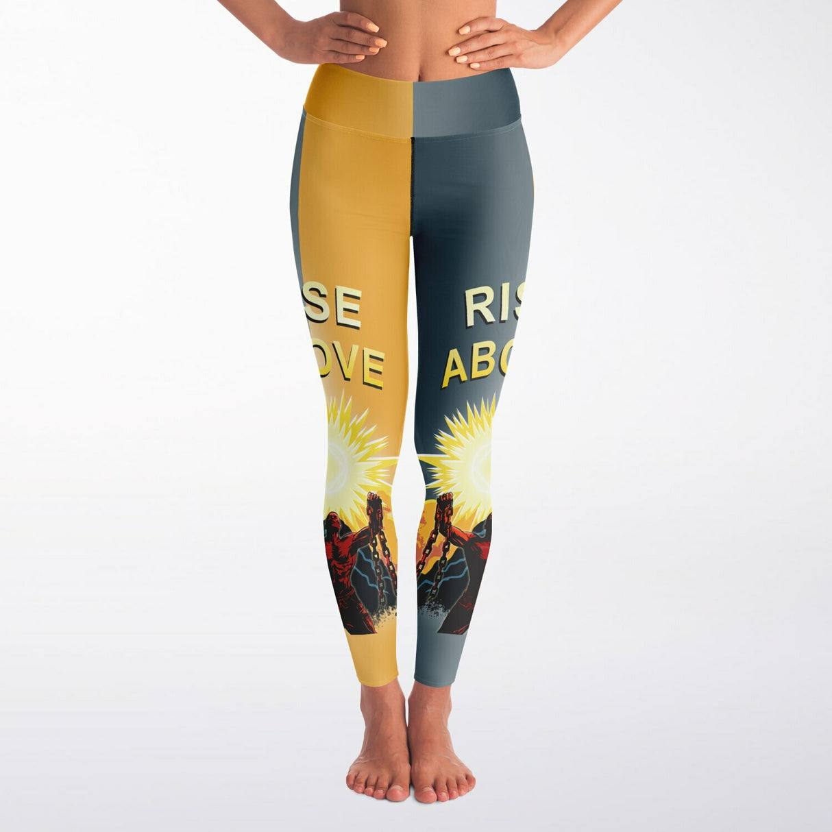 Rise Above Yoga Leggings - AOP