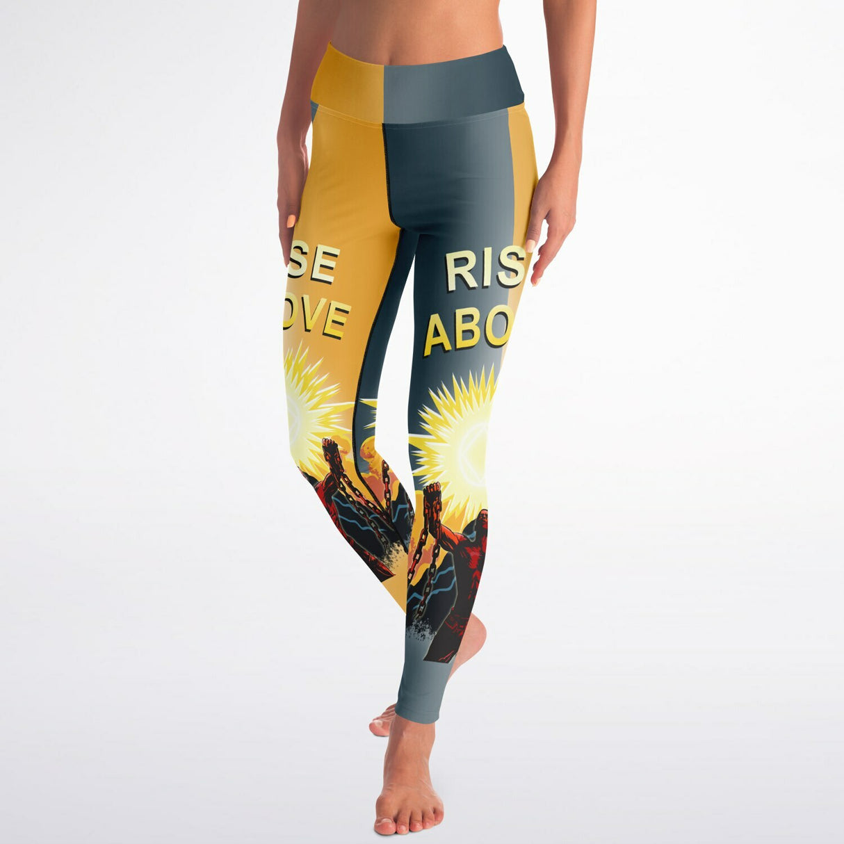 Rise Above Yoga Leggings - AOP