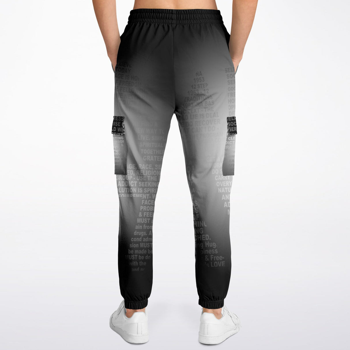 Black & White Message AOP Sweat Pants