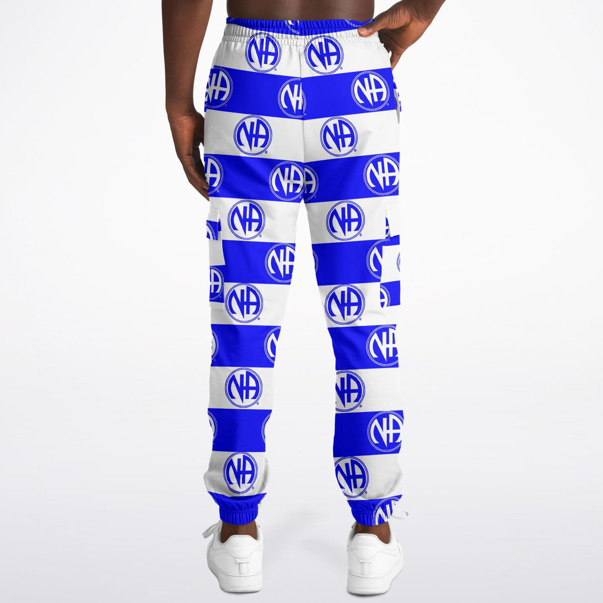 Striped NA Symbol Blue AOP SWEAT PANTS