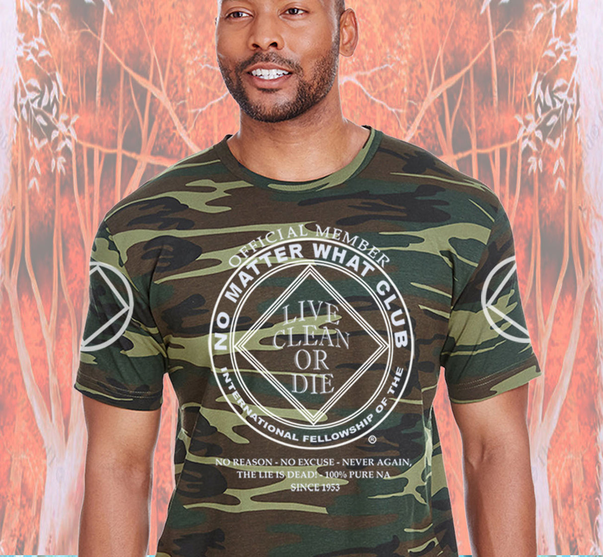 No Matter What Camo Style Tee